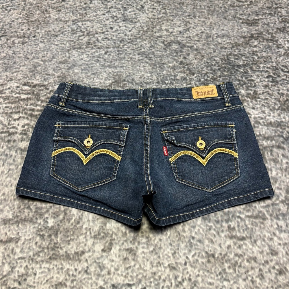 Levi's Shorty Shorts Denim Womens 7 (27") Blue Mini Micro Cute Preppy Y2K